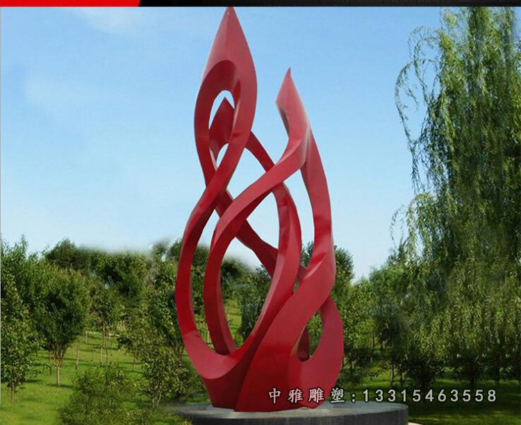 不锈钢抽象丝带 公园景观雕塑