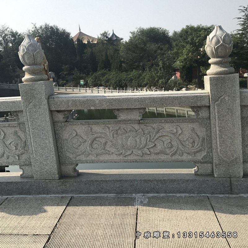 厂家加工定做石雕大桥河道石栏杆小区栏杆栏板花岗岩青石栏杆批发8357
