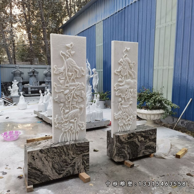 厂家直销石雕汉白玉浮雕 广场浮雕地雕 庭院迎门墙壁画摆件定制14551