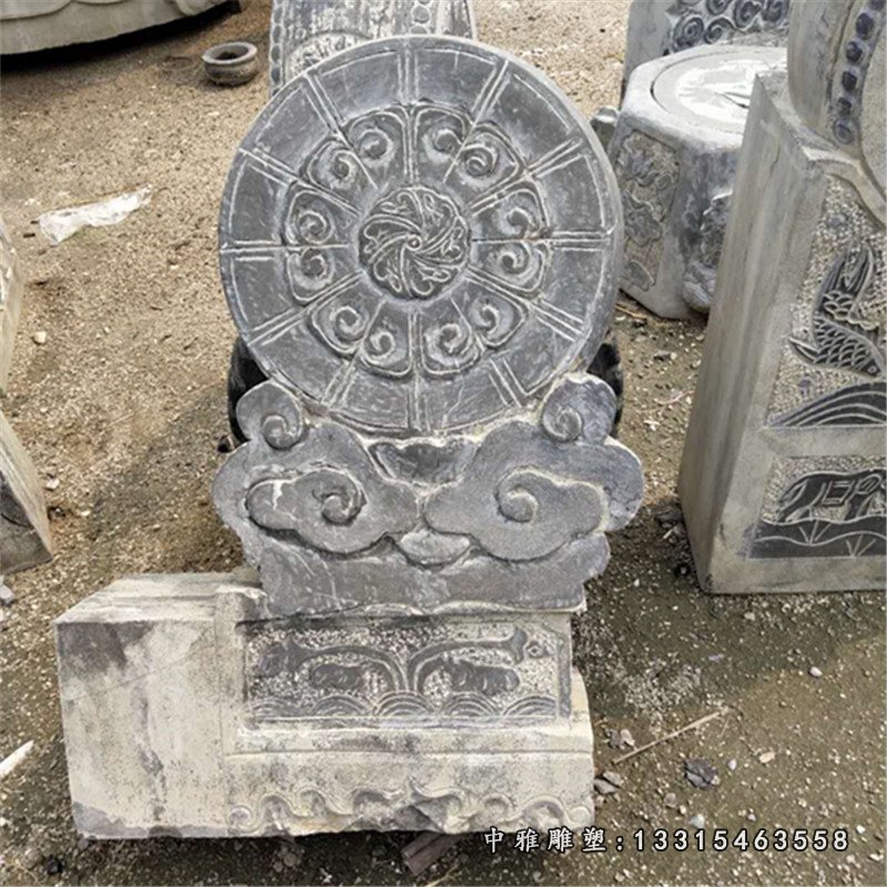 大理石大象抱鼓 石雕庭院景观雕塑 (3)