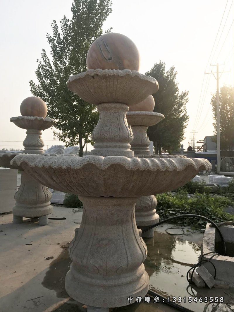 园林景观石雕，风水球喷泉