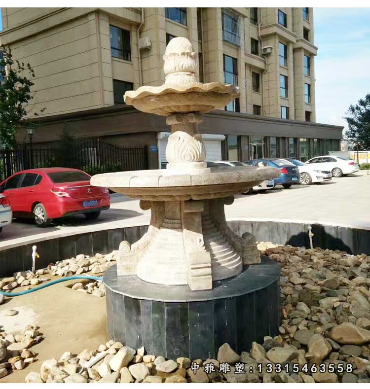 小区石喷泉，大理石喷泉雕塑