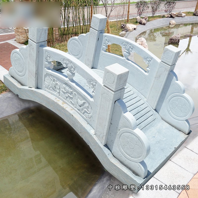 小桥石雕，大理石拱桥
