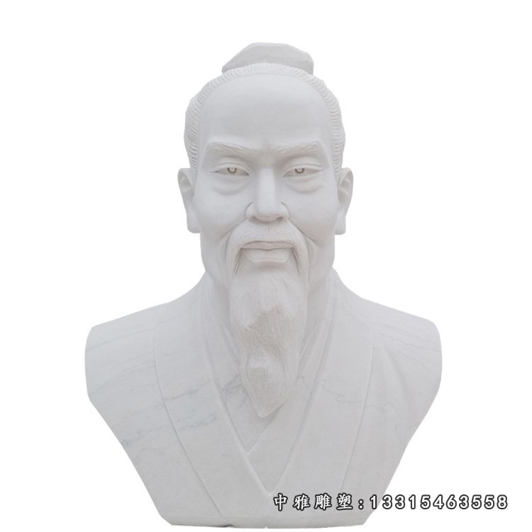 大理石徐悲鸿头像 石雕广场人物摆件 (1)