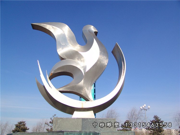城市仿古人物塑像 城市景观动物雕塑 城市镜面不锈钢塑像55447
