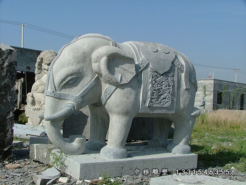 青石招财进宝大象