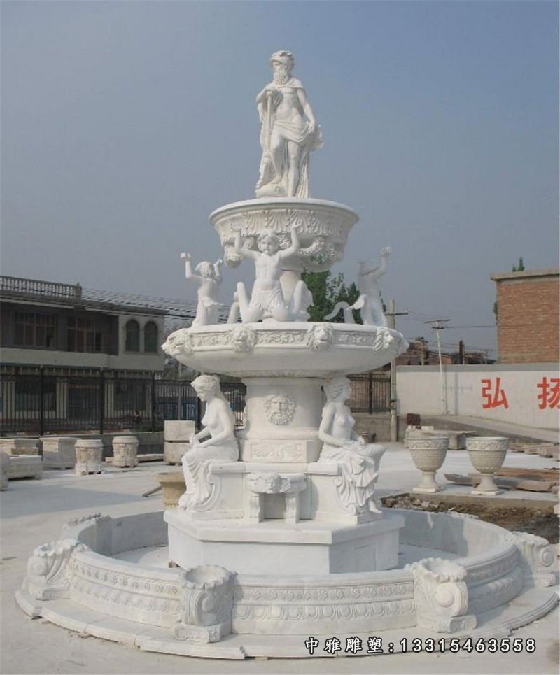 石雕喷泉，广场石雕 (2)