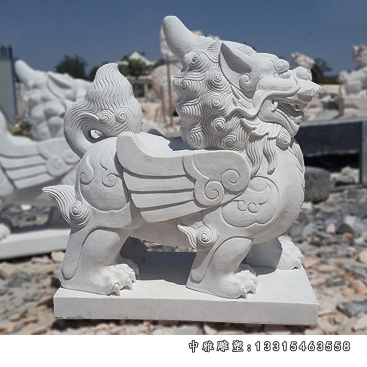 汉白玉西洋狮子 石雕广场动物雕塑