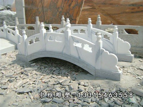 大理石小桥，石头小桥雕塑