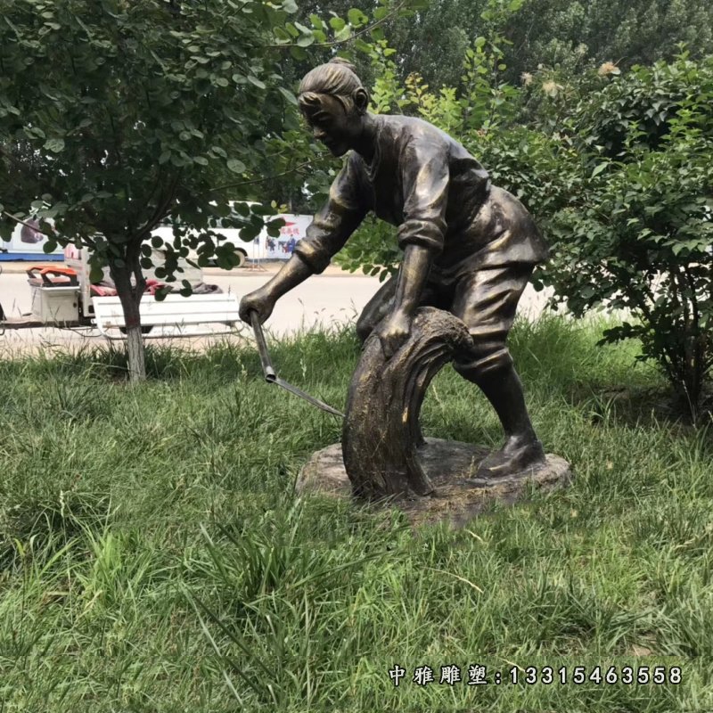 公园农耕人物铜雕 (4)