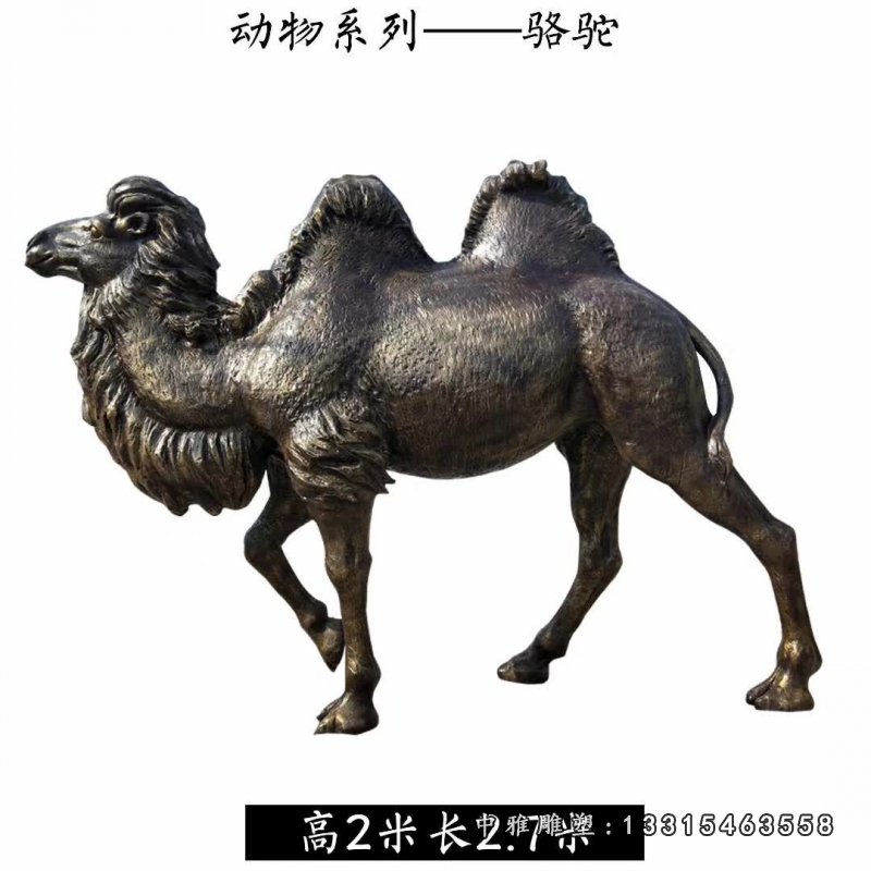 铸铜动物骆驼雕塑