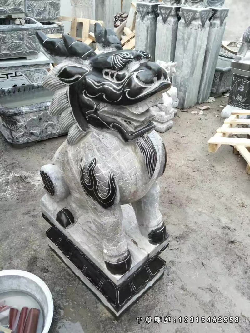 大理石庭院招财獬豸 (4)