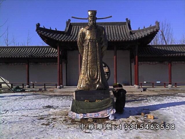 包青天铜雕，古代名人铜雕 (1)