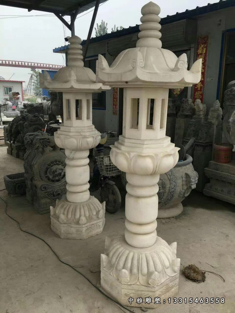 大理石广场石灯景观雕塑