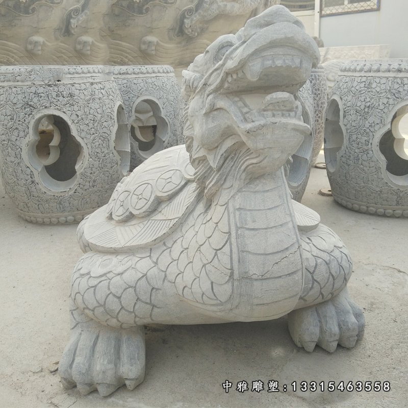 大理石龙龟 石雕广场动物雕塑