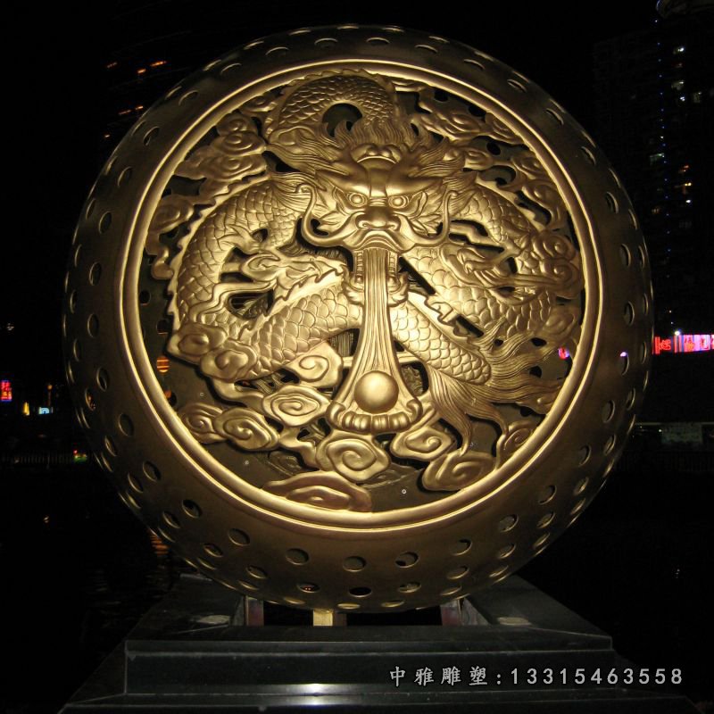 不锈钢圆球雕塑 (2)