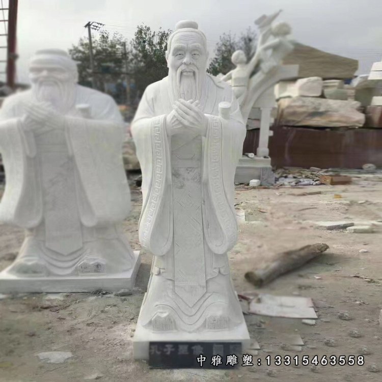 石雕孔子莫象 校园人物雕塑 (1)