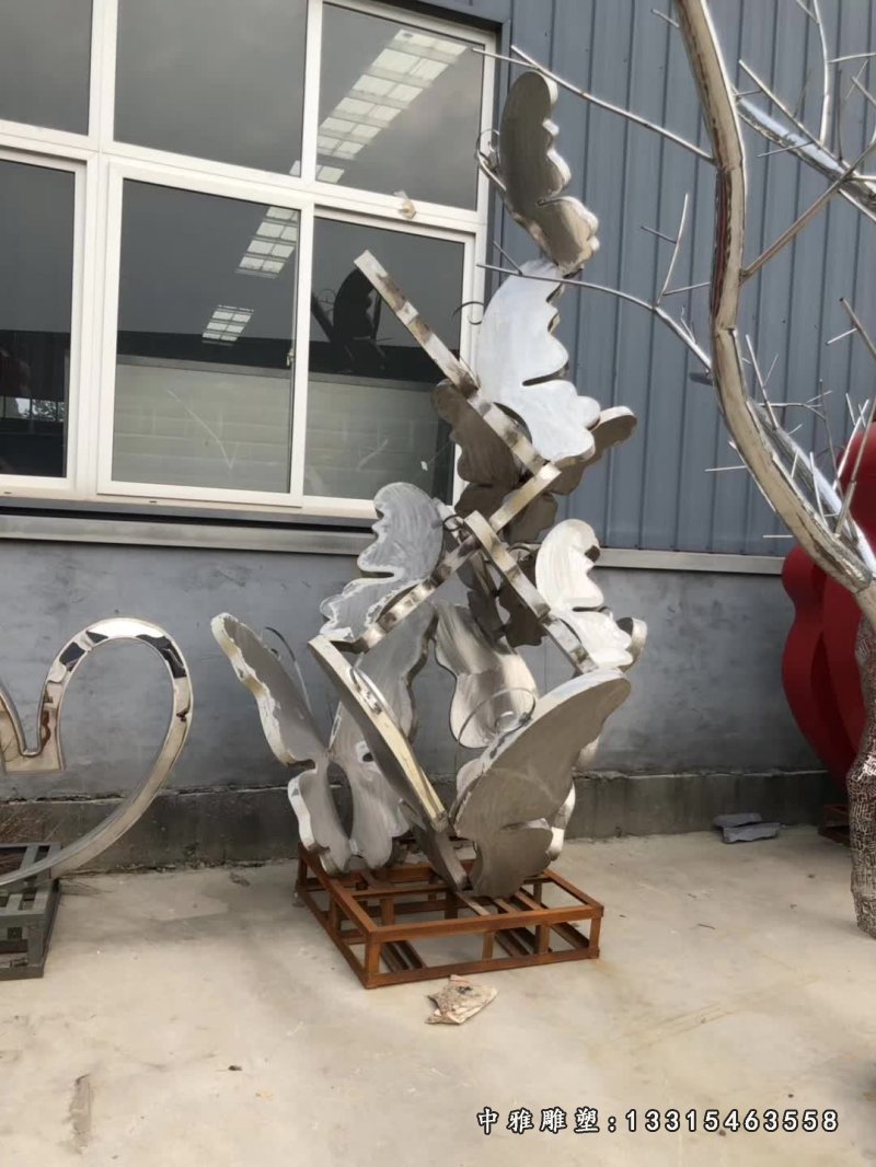 不锈钢蝴蝶雕塑