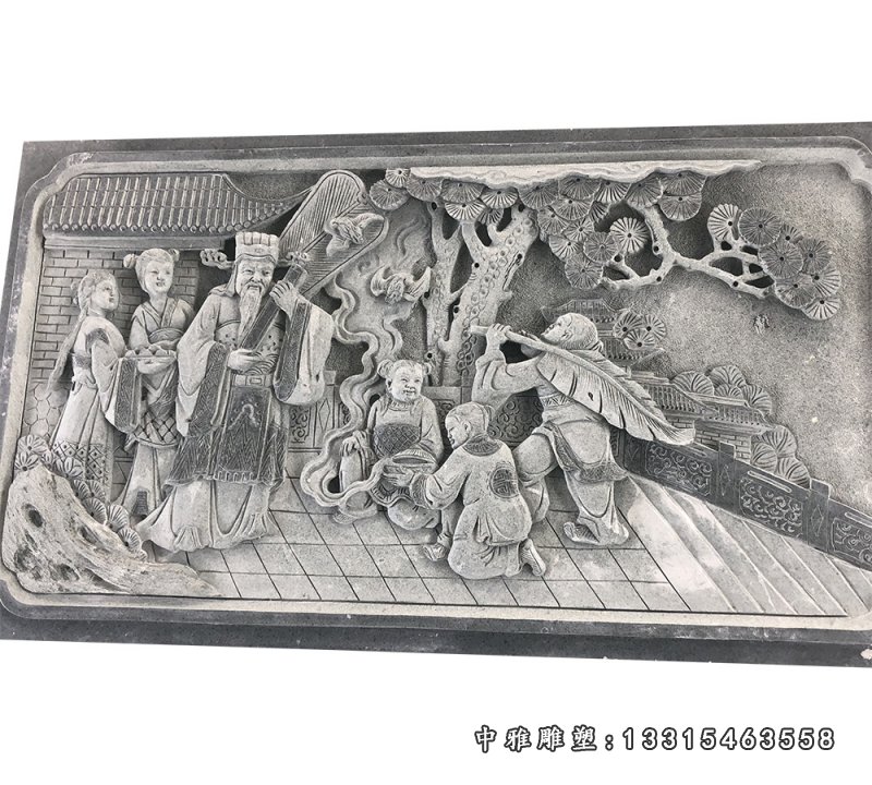 惠安石雕厂家直销石雕浮雕寺庙外墙浮雕装饰园林花鸟浮雕雕刻12653