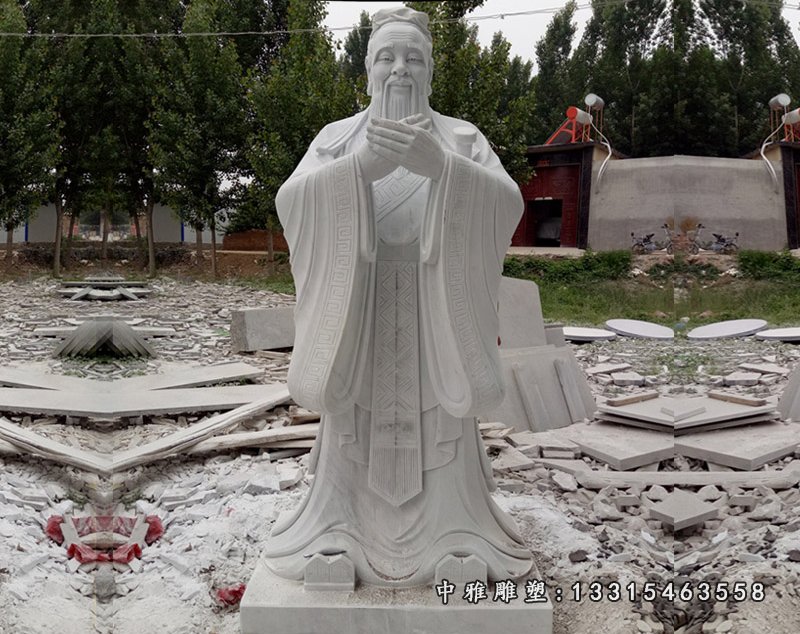 大理石万事表礼仪老子 石雕校园人物