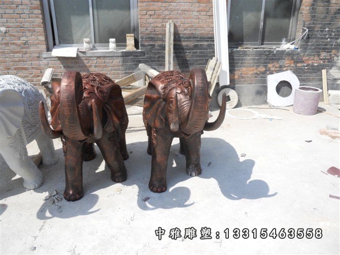 铜雕大象，铸铜大象雕塑 (1)
