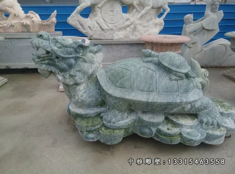 龙龟石雕，仿古龙龟雕塑 (5)