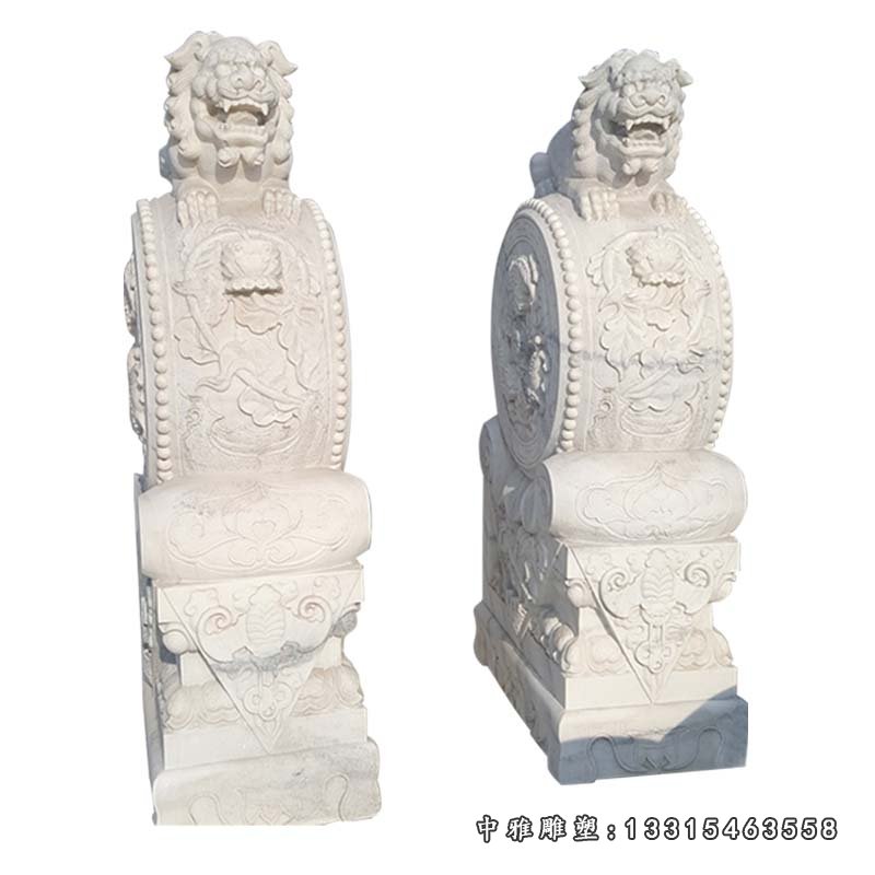 仿古抱鼓石雕塑 门墩石雕 (1)