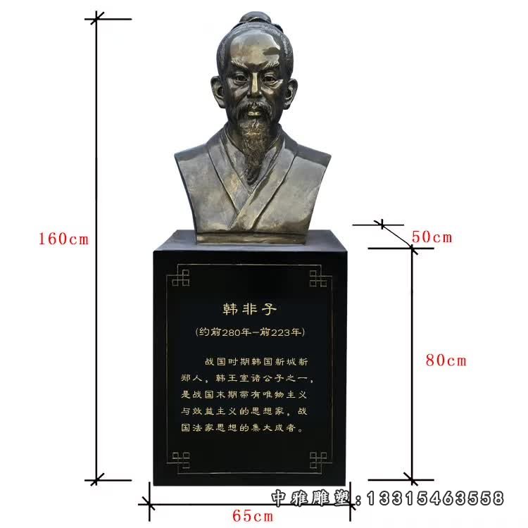 古代历史思想家韩非子胸像