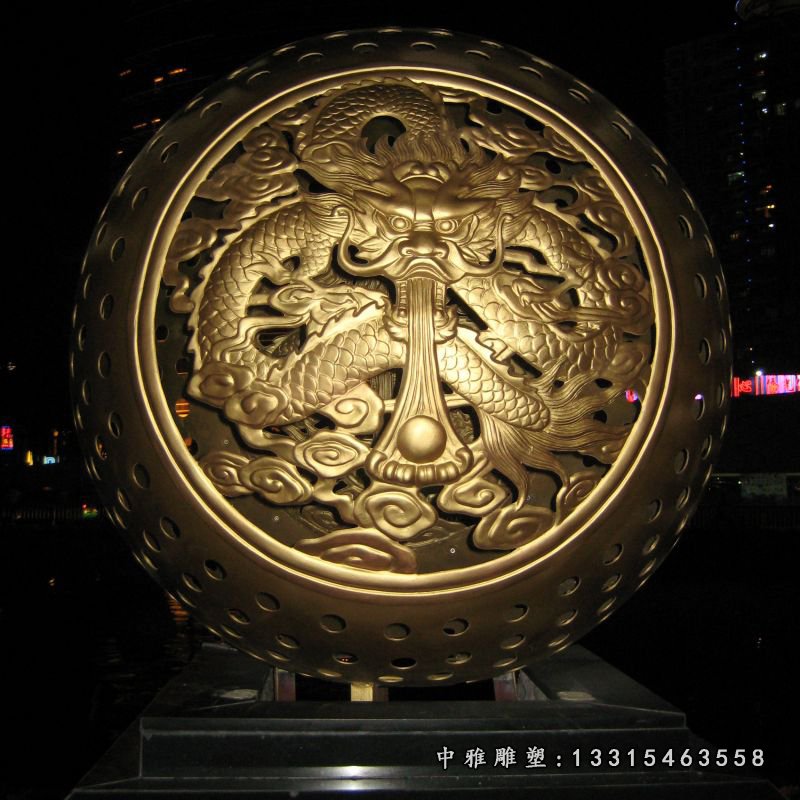 不锈钢圆球雕塑 (2)
