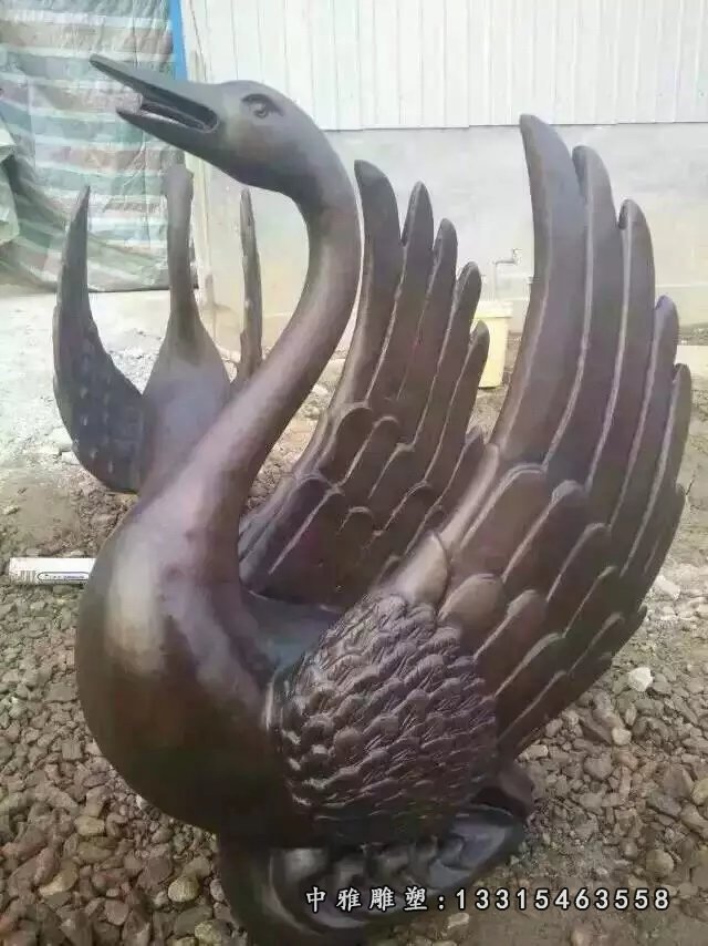 锻铜不锈钢天鹅雕塑