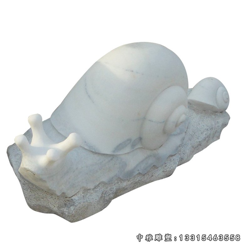 大理石蜗牛 石雕公园动物摆件