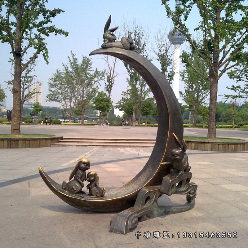 兔子铜雕 (1)