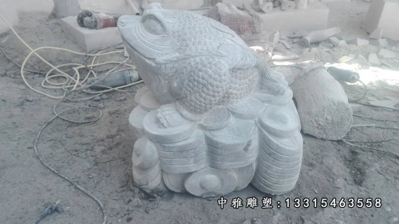 金蟾石雕，大理石招财金蟾雕塑