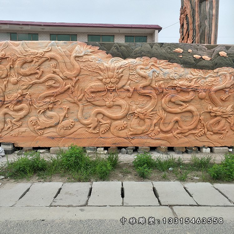 大理石山石 石雕公园景观摆件 (3)