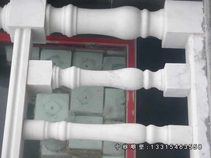 汉白玉石栏杆，别墅石栏杆