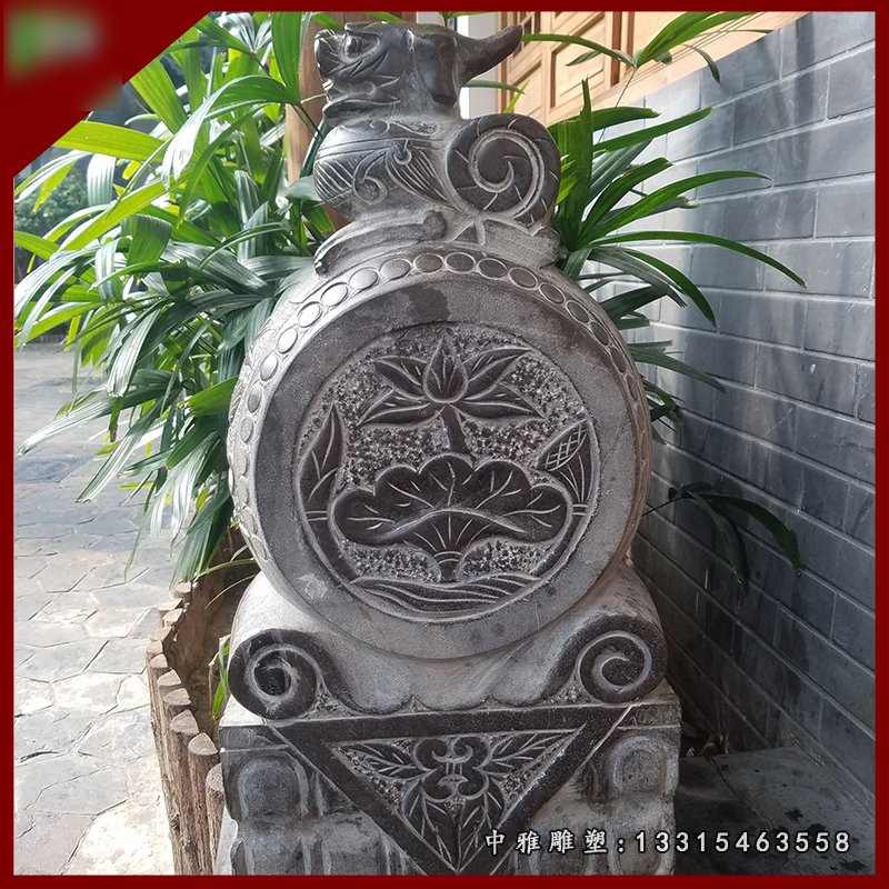 青石门墩，仿古镇宅石门墩