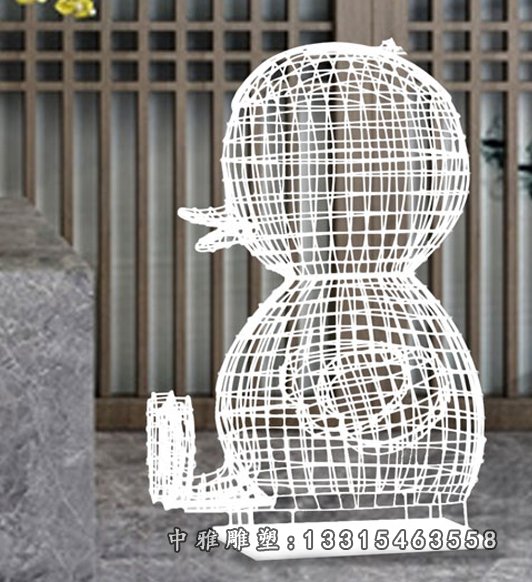 公园不锈钢鸭子雕塑
