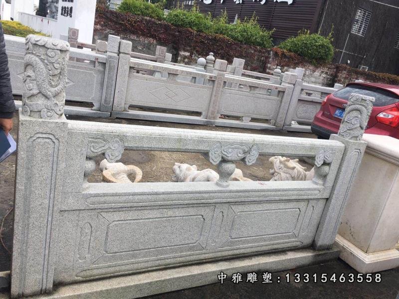 祥云浮雕栏板,石桥栏板