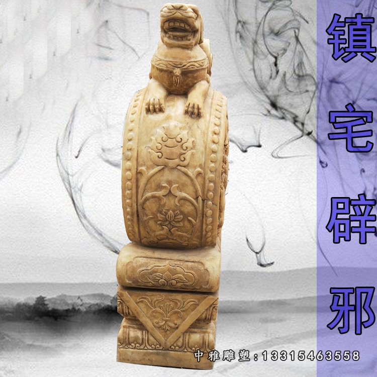 宅门石雕动物抱鼓石