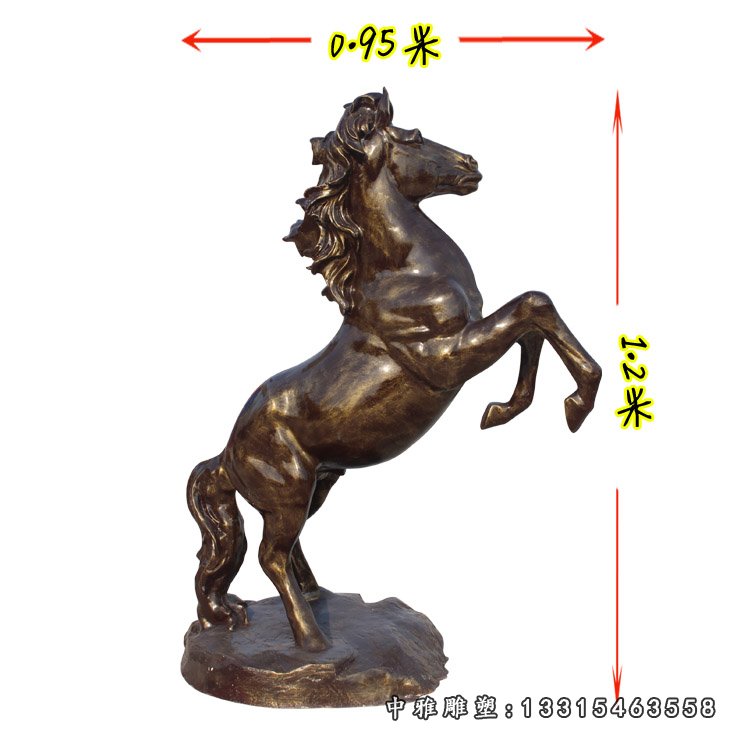 玻璃钢白马雕塑仿铜动物雕塑8