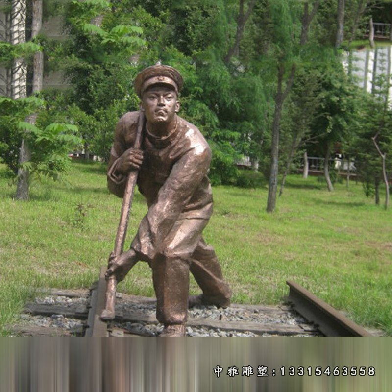 铁路工程师詹天佑人物铜雕(2)