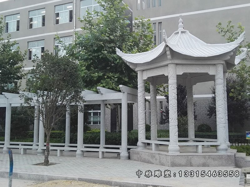 大理石长廊凉亭雕塑