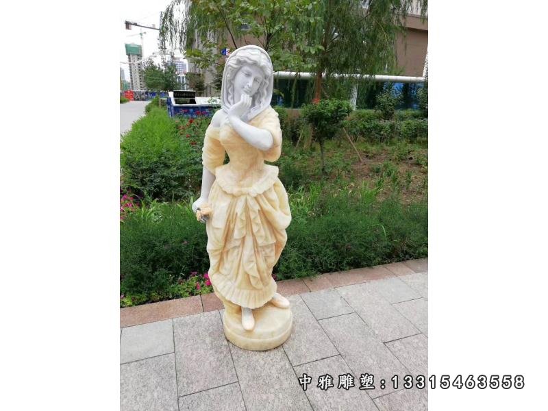 公园西方美女石雕