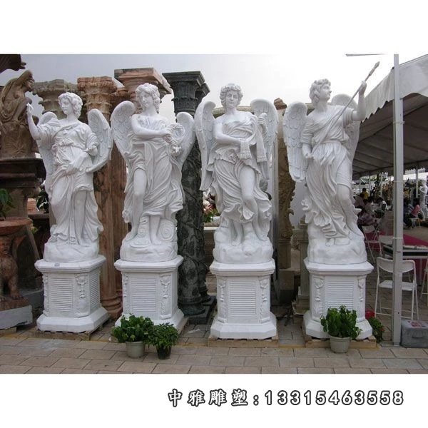 汉白玉西方人物石雕,四季女神雕塑