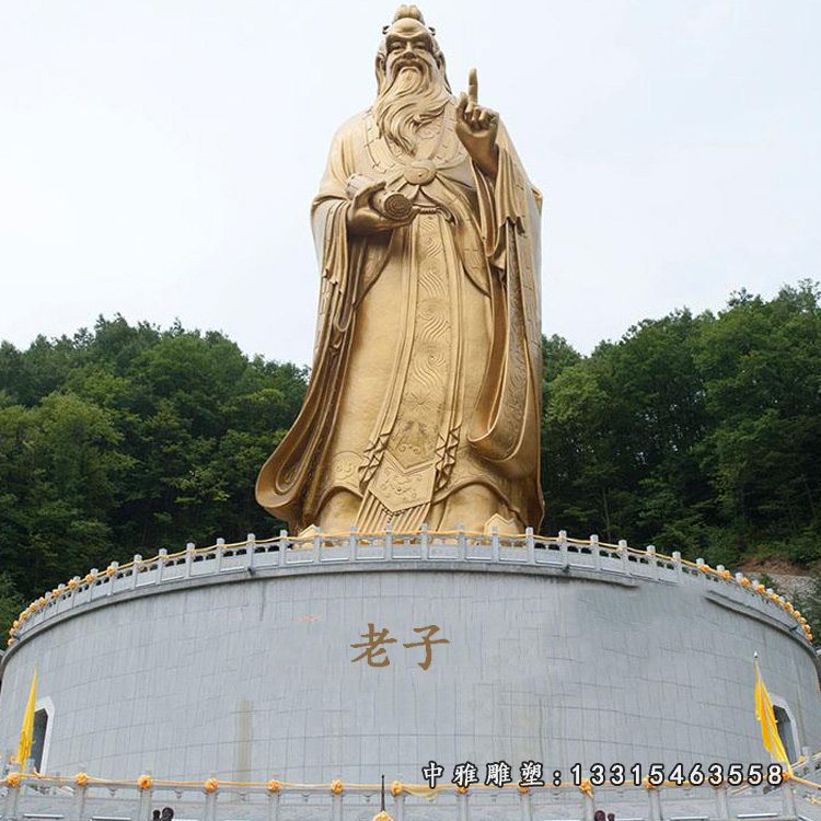 老子铜雕,广场古代名人铜雕