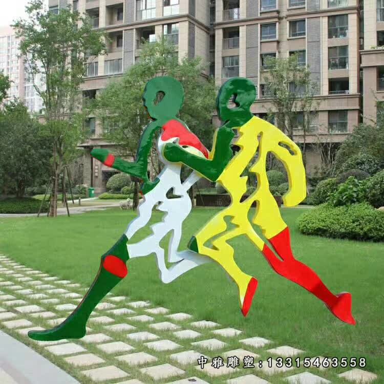 不锈钢不锈钢跑步剪影人物雕塑