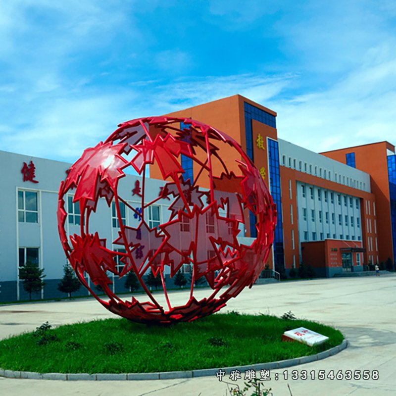 不锈钢圆球雕塑,不锈钢抽象雕塑