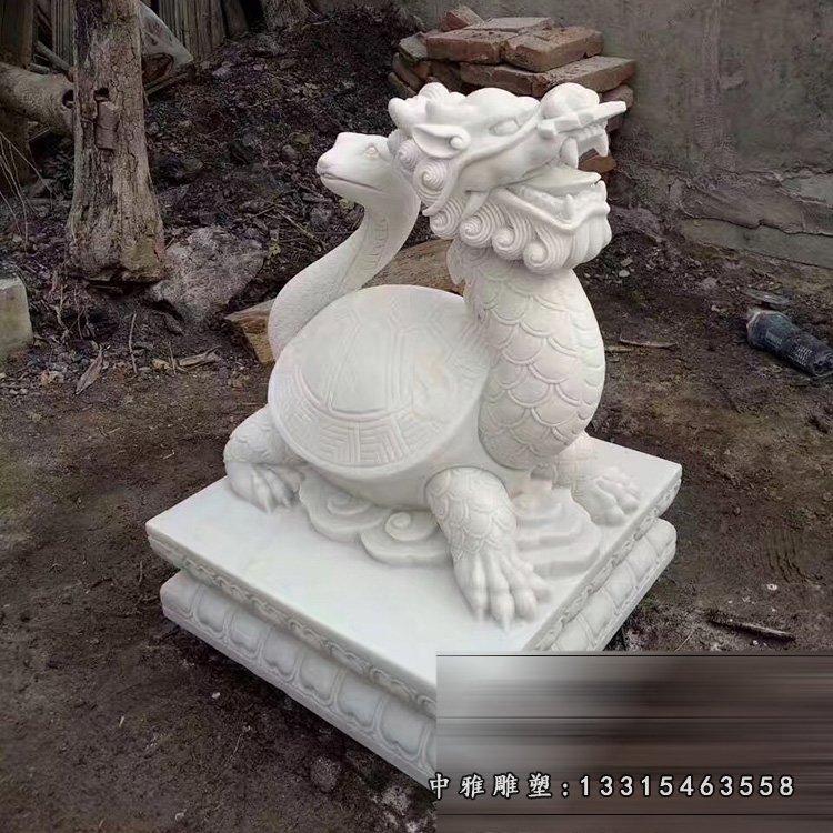 汉白玉龙龟石雕,石雕动物 (2)