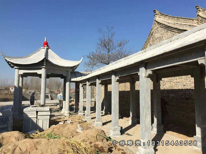 大理石长廊凉亭雕塑(2)