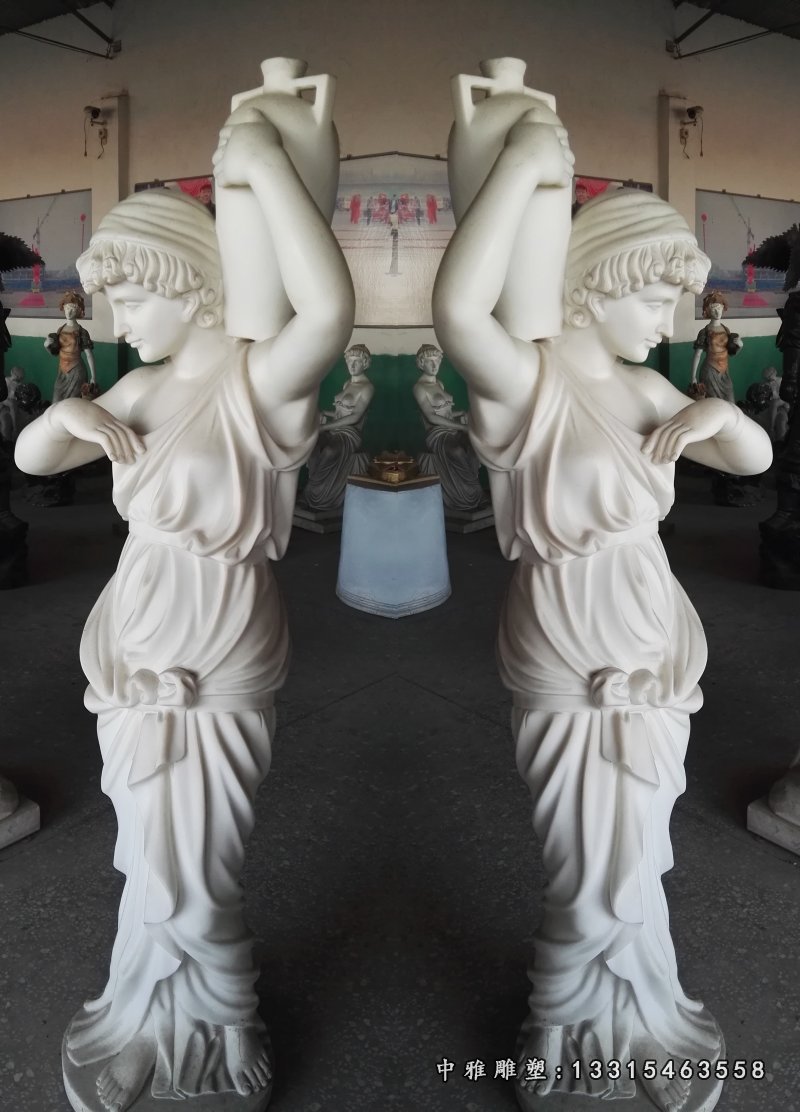 西方美女石雕，公园人物石雕 (2)